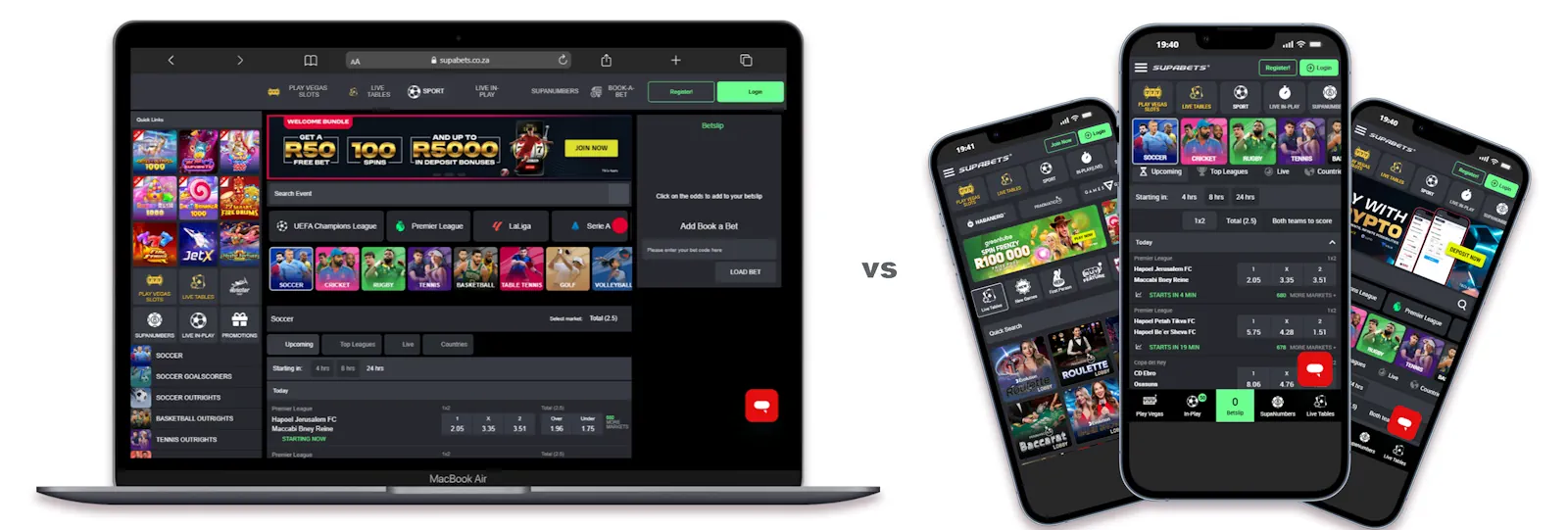 Supabets Desktop and Mobile Banner